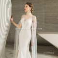 Champagne Lace elegant wedding dress Sleeves